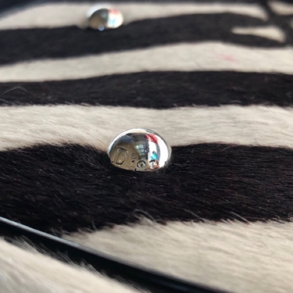 Christian Dior Soft Babe Calf Hair Zebra Animal Vintage JazzClub Collection Bag - Picture 13 of 16